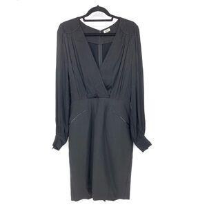 🖤 L’AGENCE Black Surplice Dress - Size 6 - LUXE